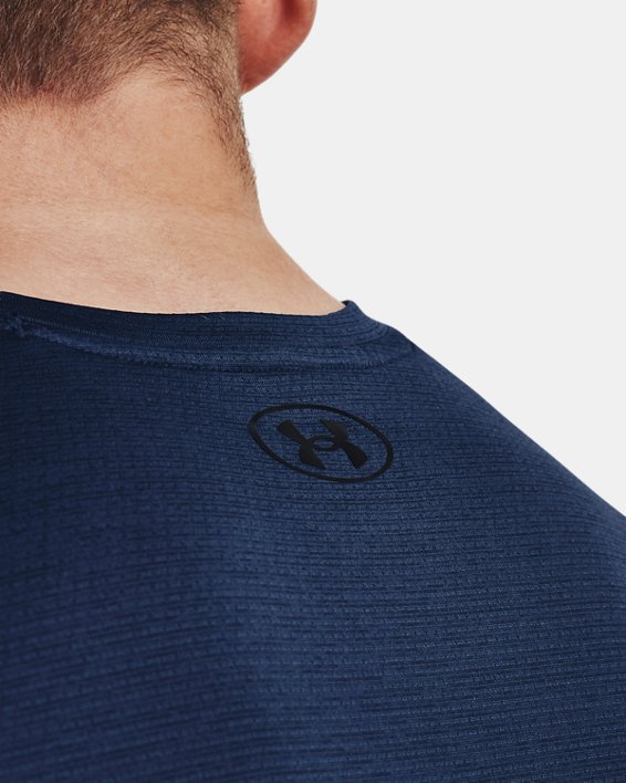 Men's UA Tech™ Vent Short Sleeve, Blue, pdpMainDesktop image number 3